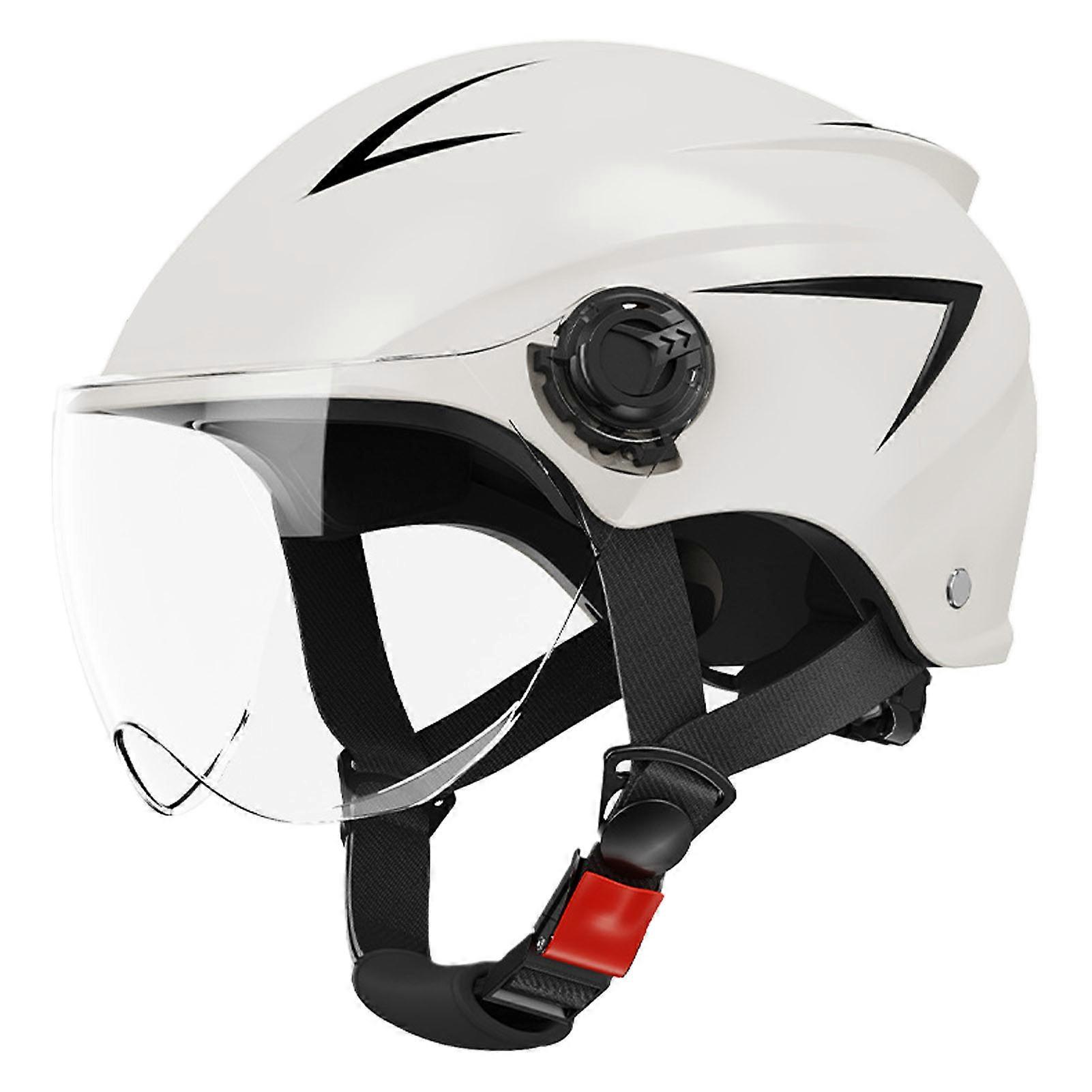 Kask motocyklowy Ochrona przed słońcem Kask jeździecki Flip Up All Seasons Odpowiedni kask dla mężczyzn Kobiety Biały