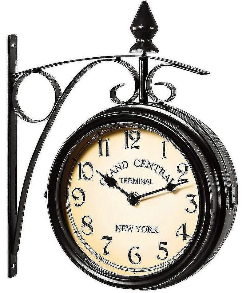 Station Clock, Double-Sided Station Clock In A Retro Design