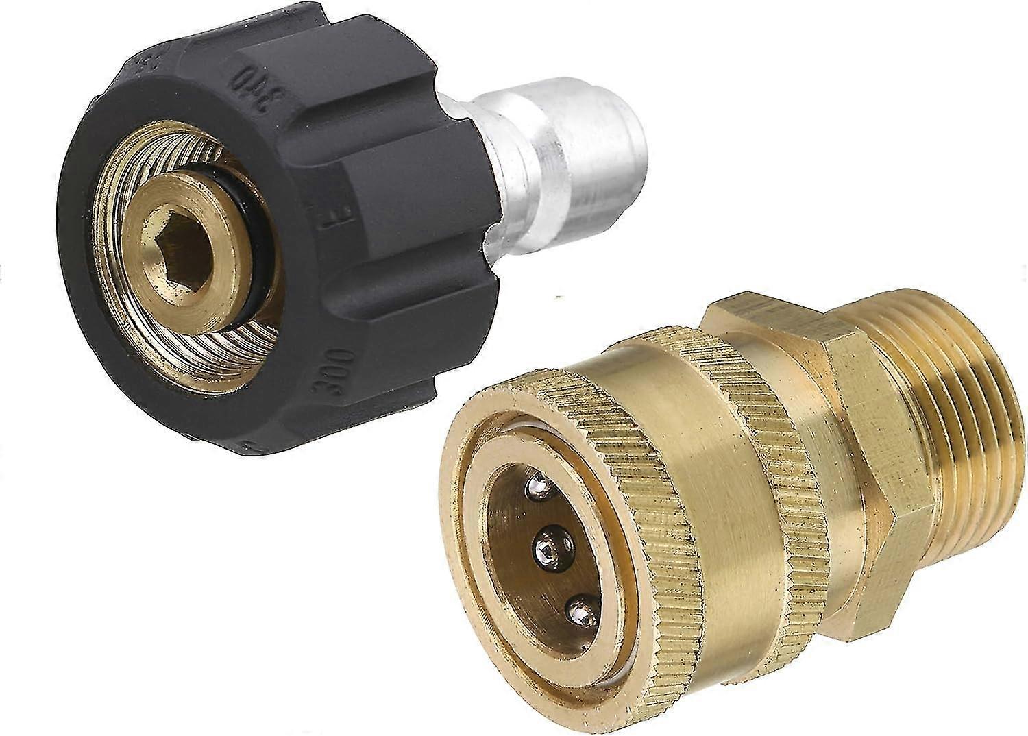 Tool Daily Pressure Washer Adapter Set, Quick Connect Kit, M22 14mm Swivel to M22, 5000 PSI, Ladacea