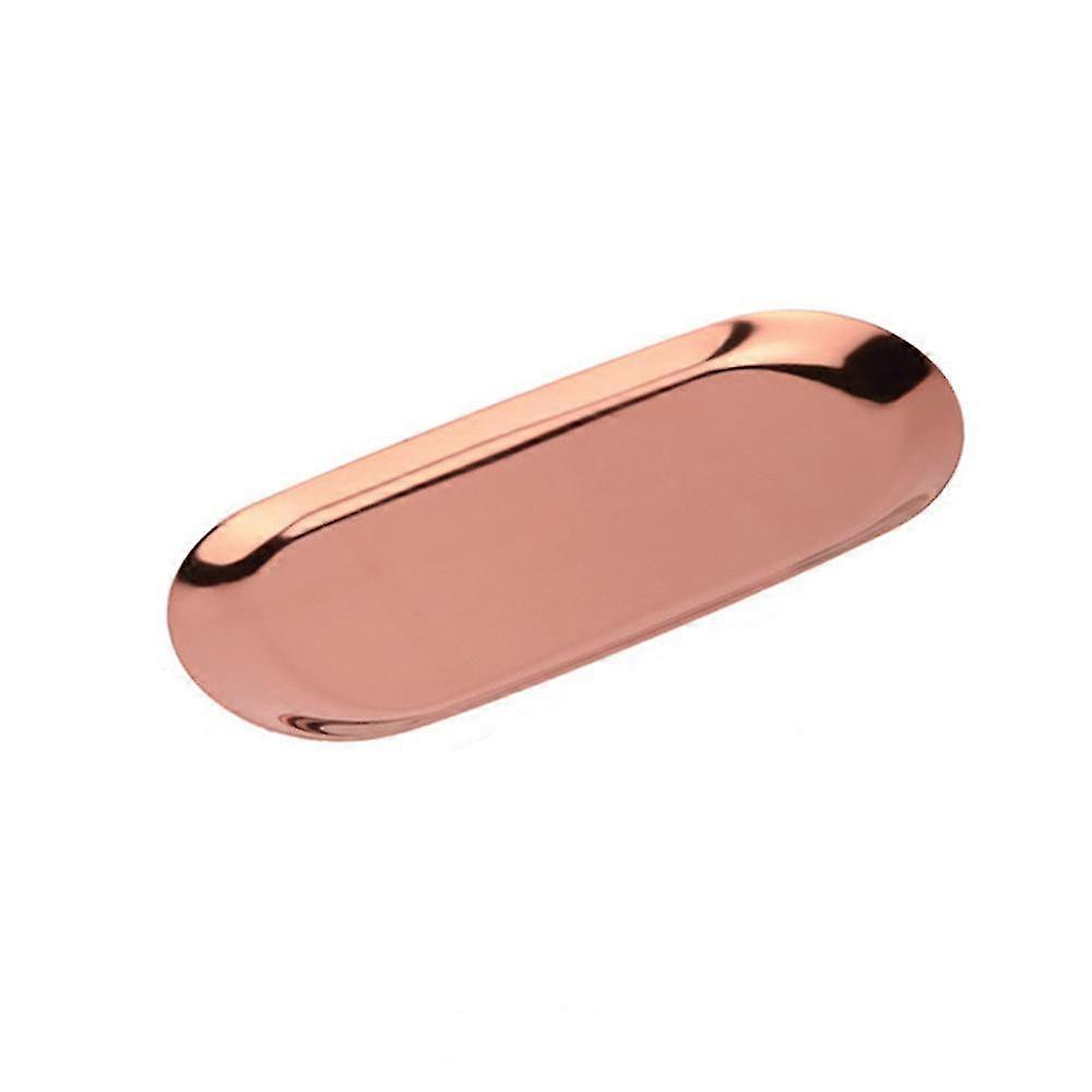 Edelstahl tablett Oval Metall Tablett Schmuck Aufbewahrungstablett