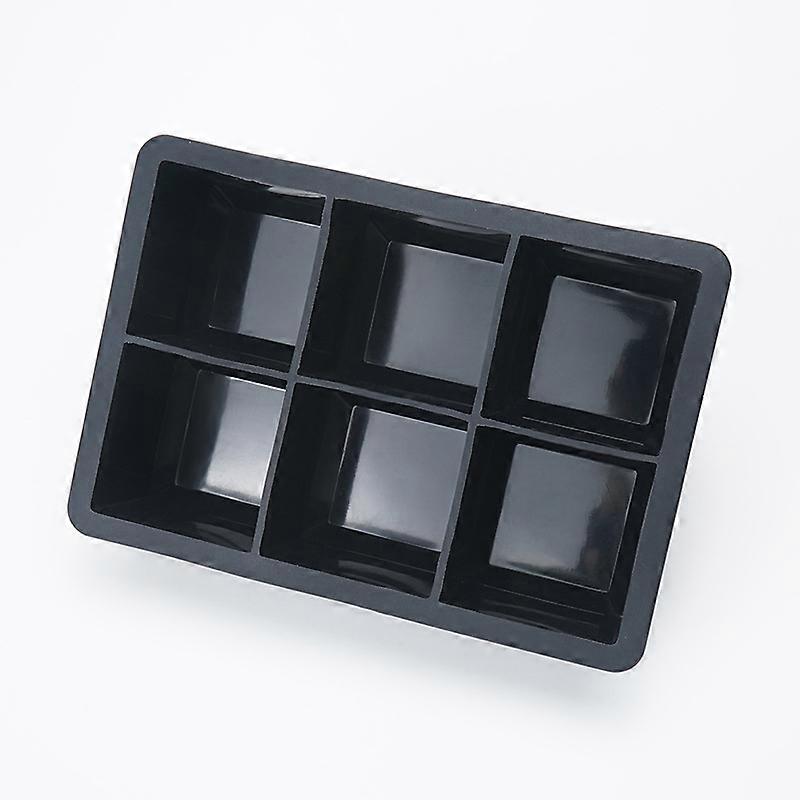 1 Pack Ice Cube Tray, 6 Compartment, Large Ice Cube Tray with Lid, Stackable and Dishwasher Safe, for Whiskey, Cocktails, Drinks