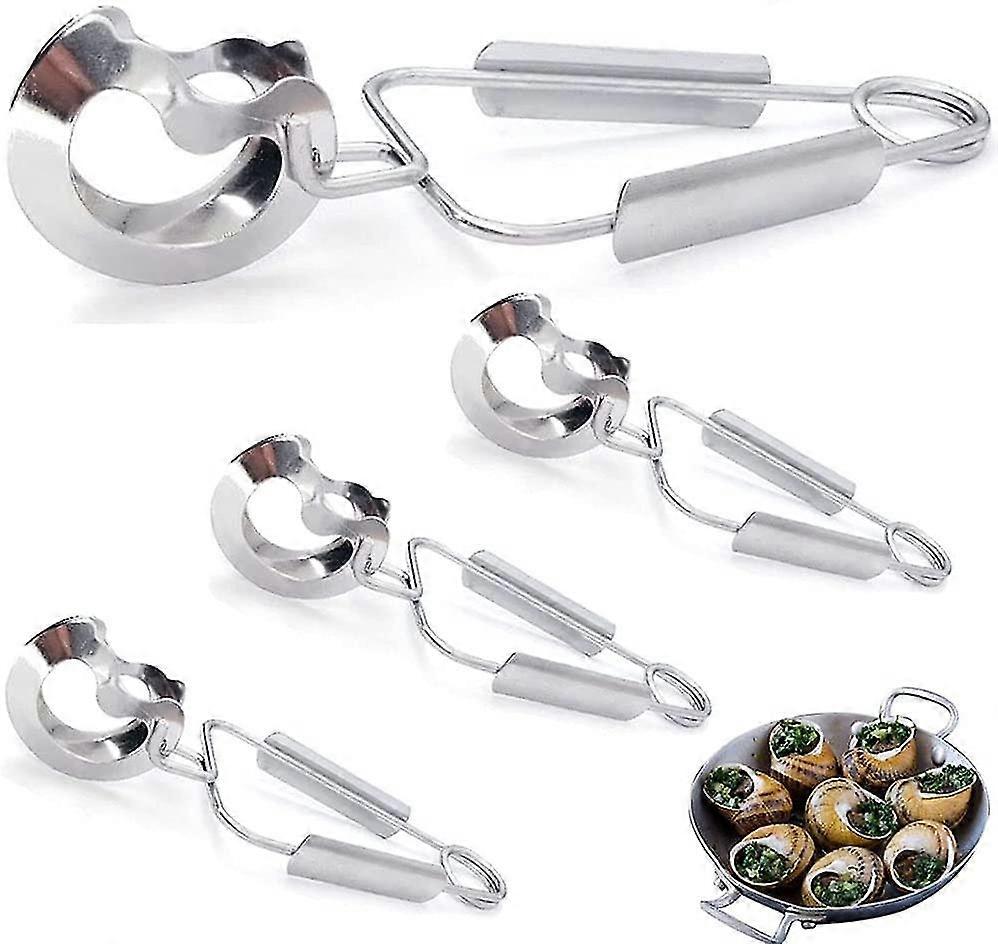 4pcs Stainless Snail Tongs,stainless