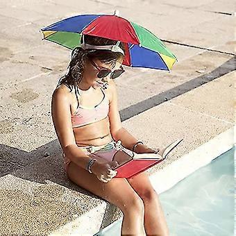 Cappello Ombrello da 69 cm Ombrello da Testa per Pesca, Escursionismo, Spiaggia, Campeggio, Cappelli da Testa per Esterno Anti-Sole