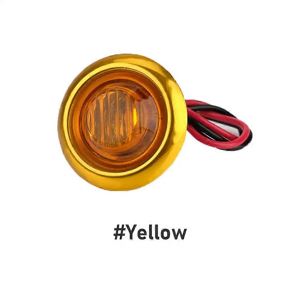 1/2/4/10pcs 12V/24V נגרר עגול אורות סמן צד צהוב לבן אדום למשאיות אורות פינוי מנורת איתות סיבוב משאית