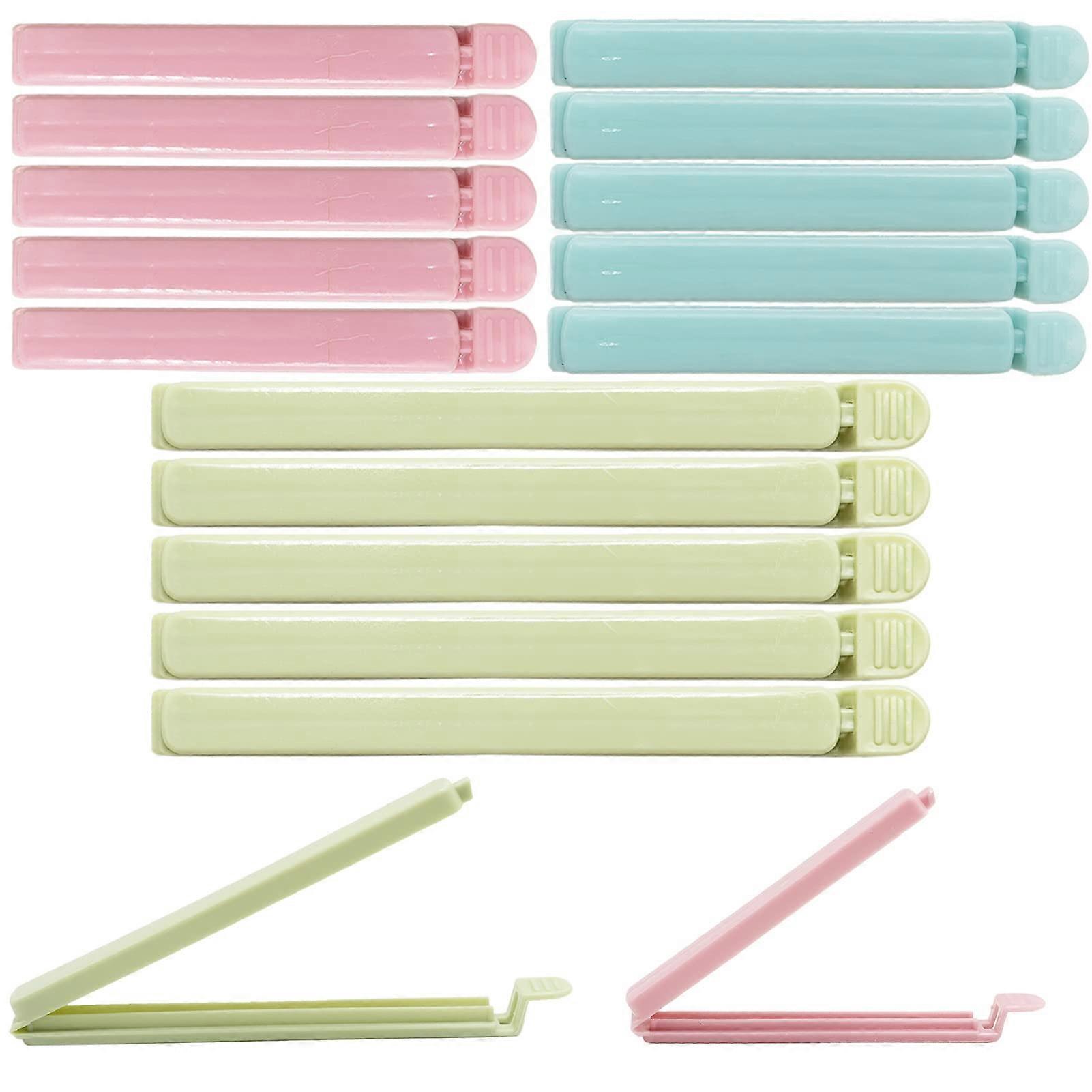 15 Pieces Food Clips,Plastic  Clips Reusable(4.7inch, 5.9inch)