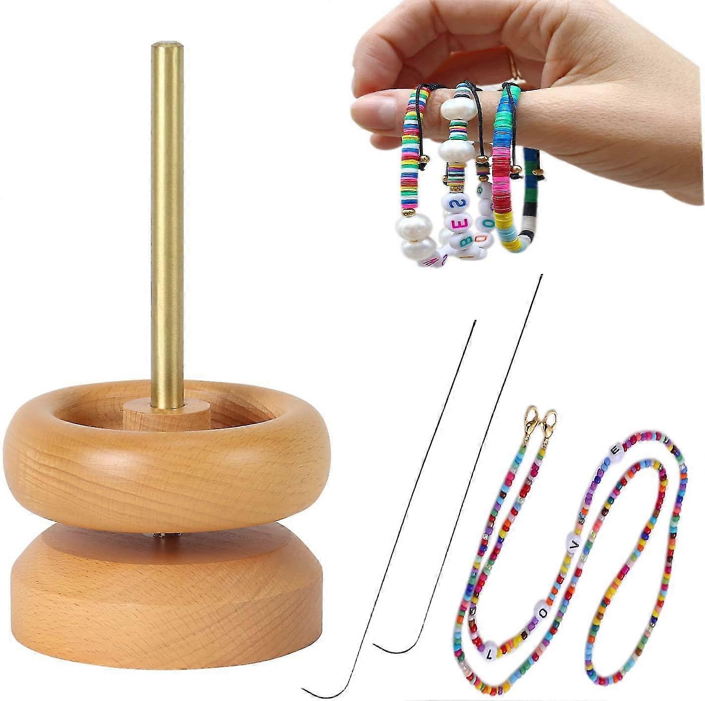 Perlenspinner für Schmuckherstellung Holz Diy Perlenschüssel Spinner Halter