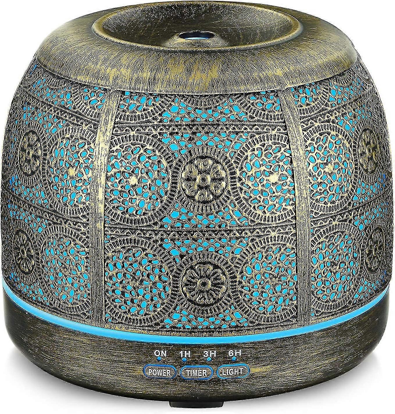 500ml Diffusers For Essential Oils, Metal Essential Oil Diffuser For Large Room, Ultrasonic Aromatherapy Diffuser For Home
