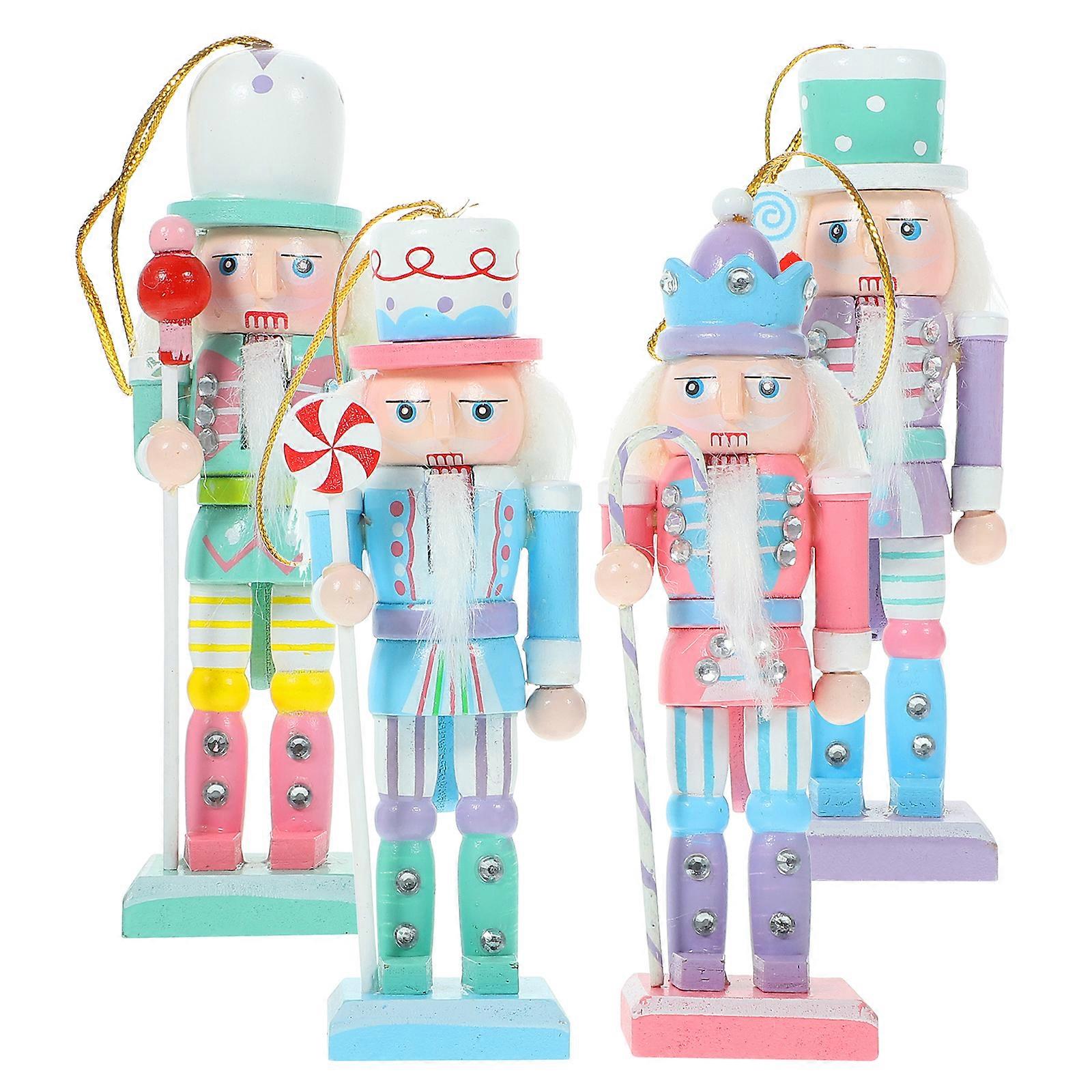 4pcs Christmas Nutcracker Decoration Nutcracker Ornament Xmas Traditional Decorations