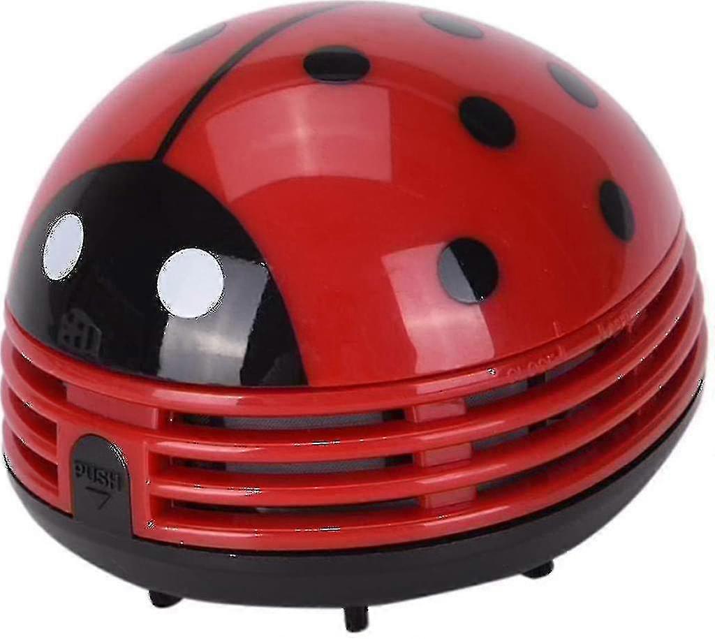 Electric Ladybug Pattern Battery Operated Tabletop Vacuum Cleaner Mini Dust Cleaner--