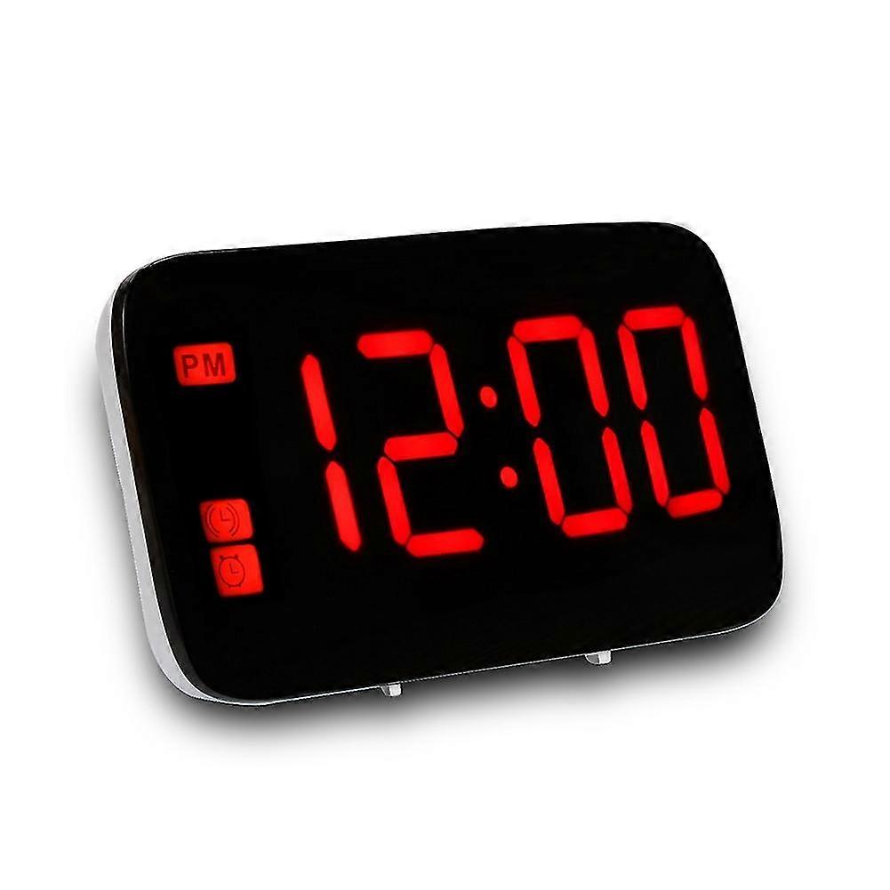 LED Digital Display Voice Control Snooze Desktop USB Night Table Alarm Clock