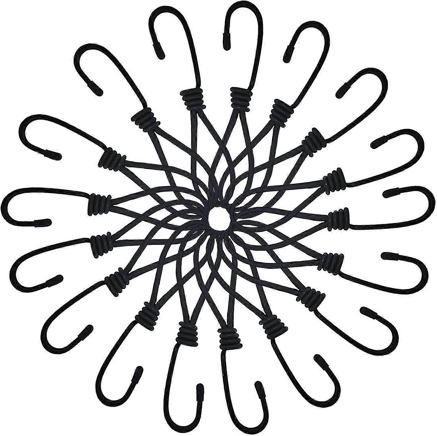 30 Pieces Bungee Cords With Hooks, 16cm Rubber Bands, Bungee Bands For Fixing Tarp, Camping, Tent, Pavilion