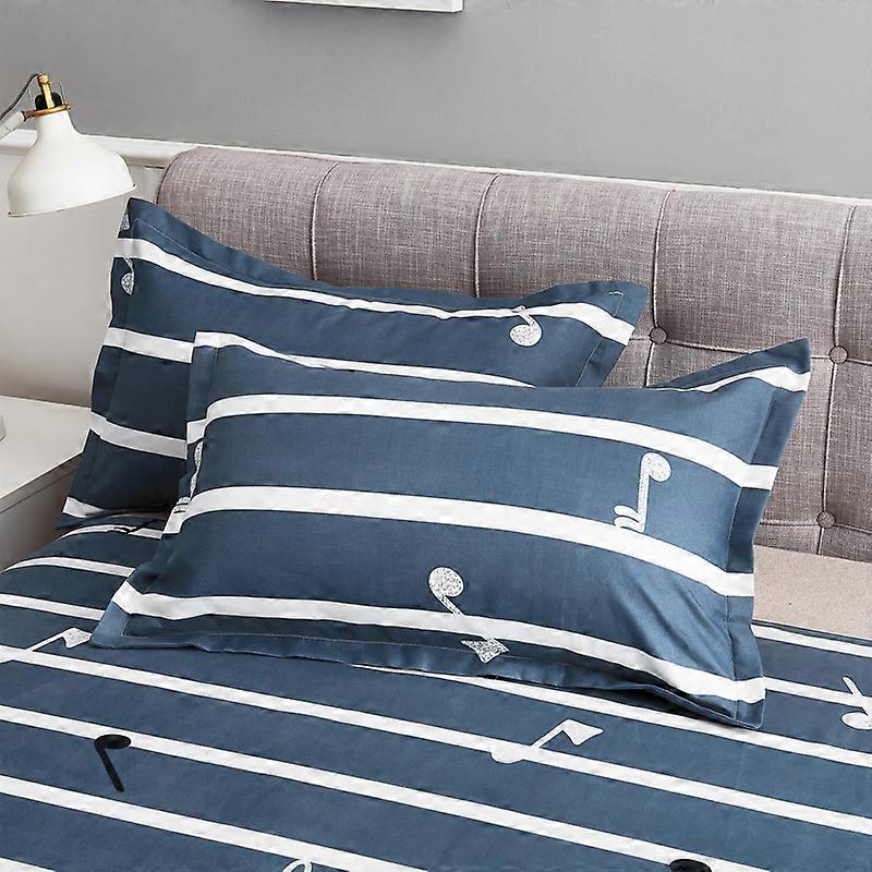 2 pillowcases 40x60 cm - Brushed and breathable pillowcase (blue note)