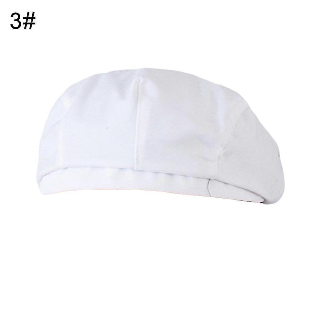 Strip Grid Print Unisex Beret Hat Chef Catering Cook Baker Waiter Skull Cap