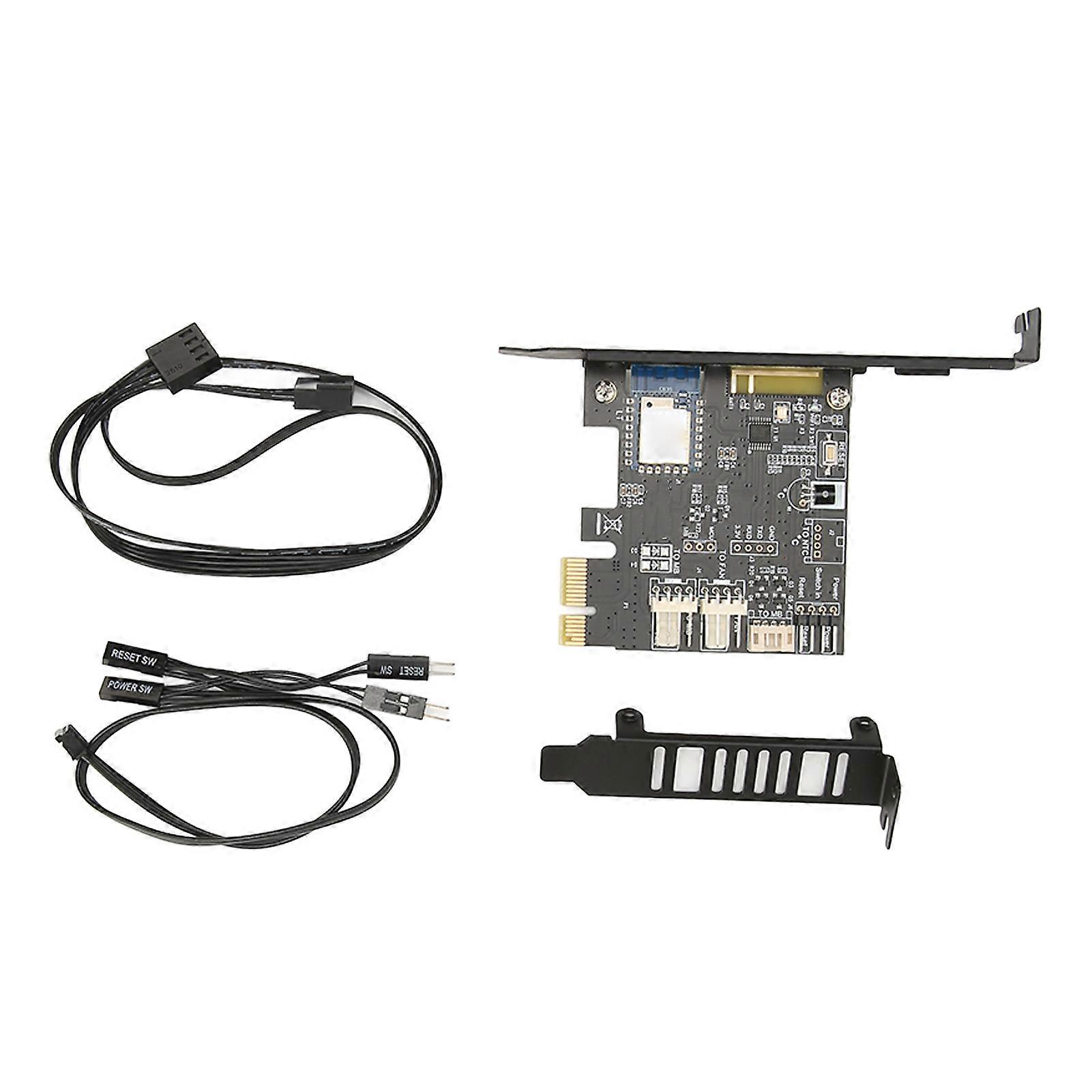 Carte de commutation à distance PC Détection de température Prise en charge de la vitesse du ventilateur 2.4G PCIE 1X Interface PC Carte de commutation de minuterie PCESWBT T01