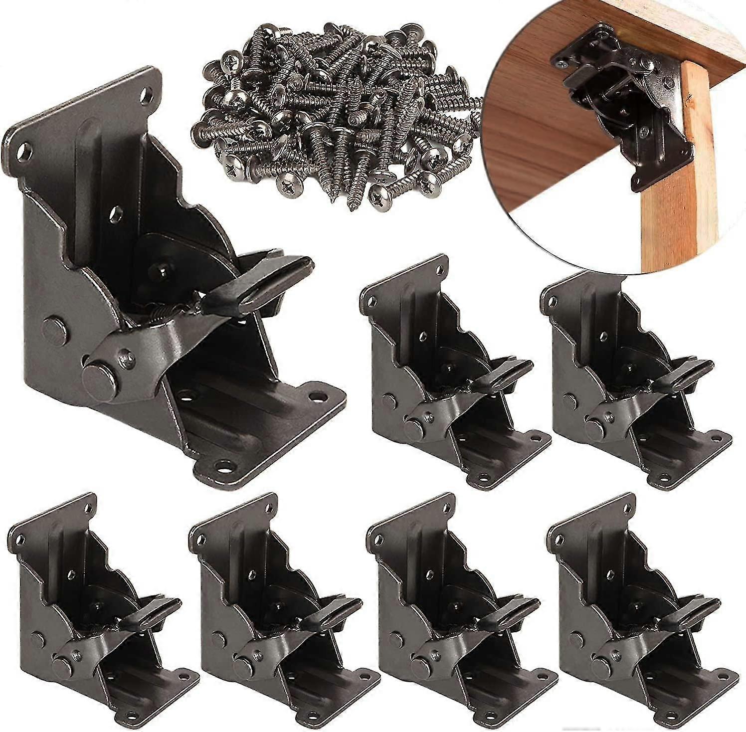 8pack Folding Table Legs Bracket Foldable Table Bracket Lock Extension Support Bracket Locking Hinges, Foldable Support Bracket Self-locking Hinges Fo