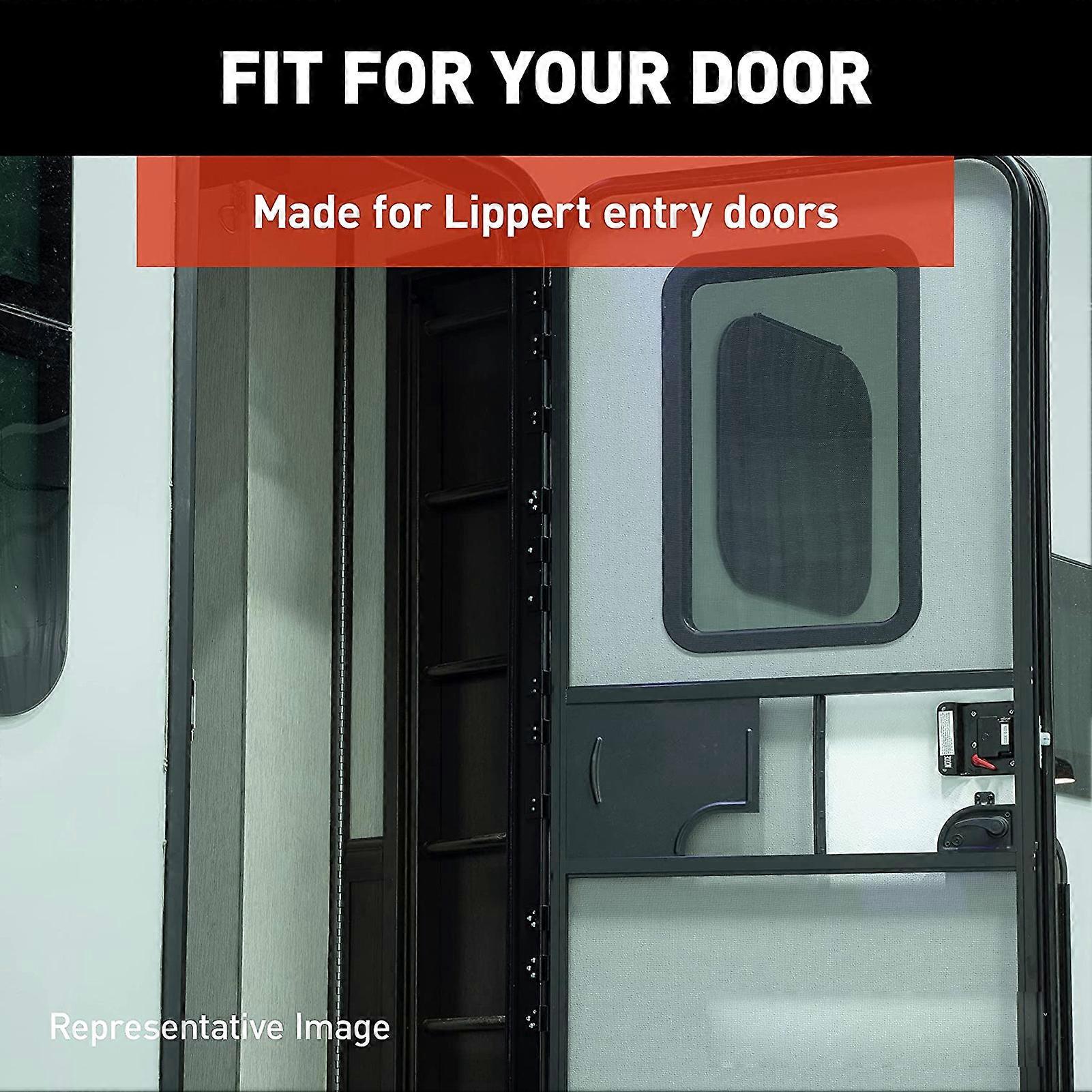 2 Pcs RV Entry Door Friction Hinge Metal Smooth Operation High Strength Black Easy Installation for 5th Wheel Trailer Motorhome