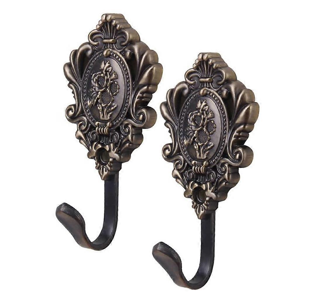 2pcs Vintage Drapery Curtain Holdbacks Tieback Hooks