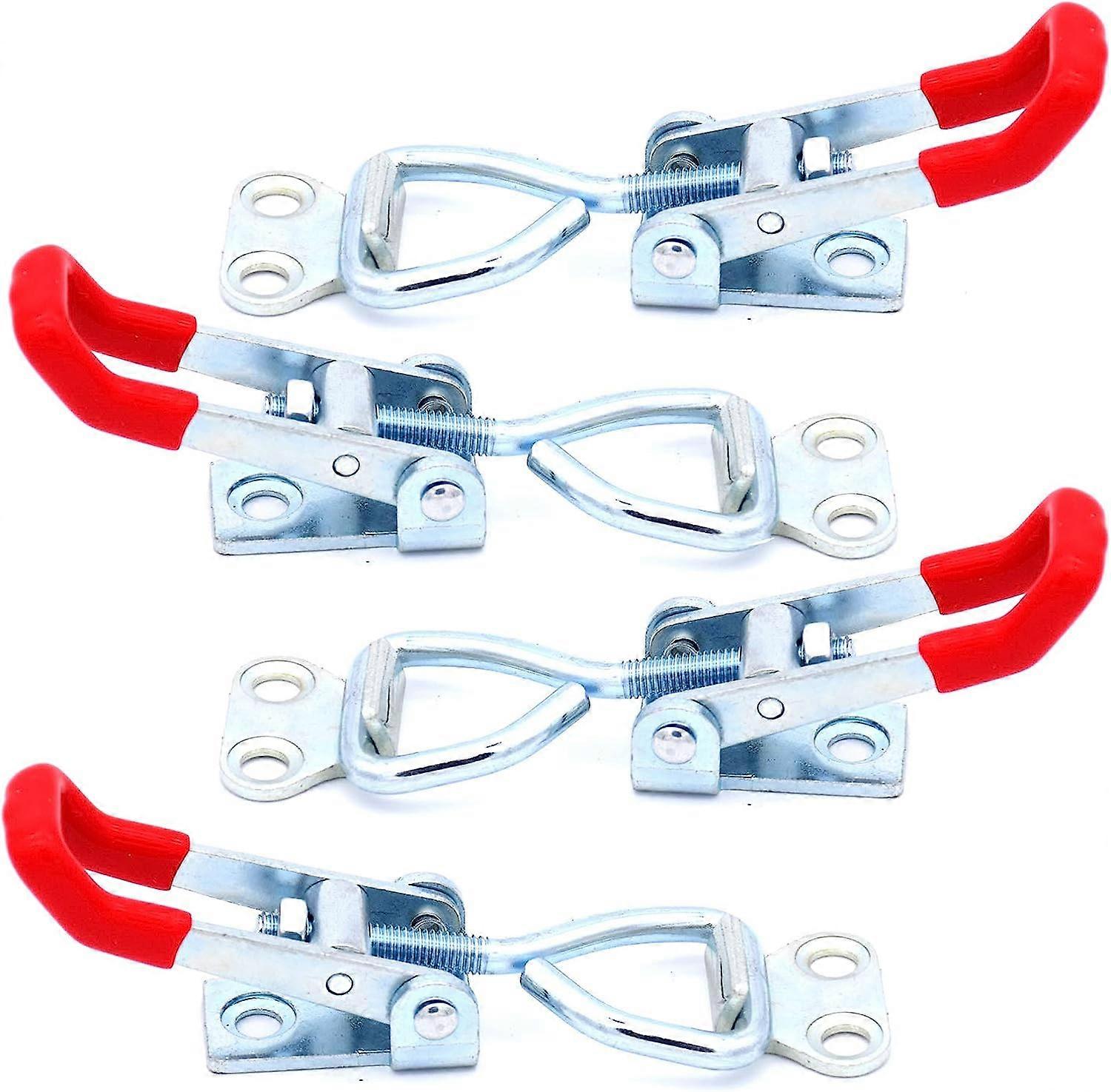 Toggle Clamp, 4 Pcs Toggle Lock Latches Adjustable Cabinet Boxes Trunk Boxes Met ^