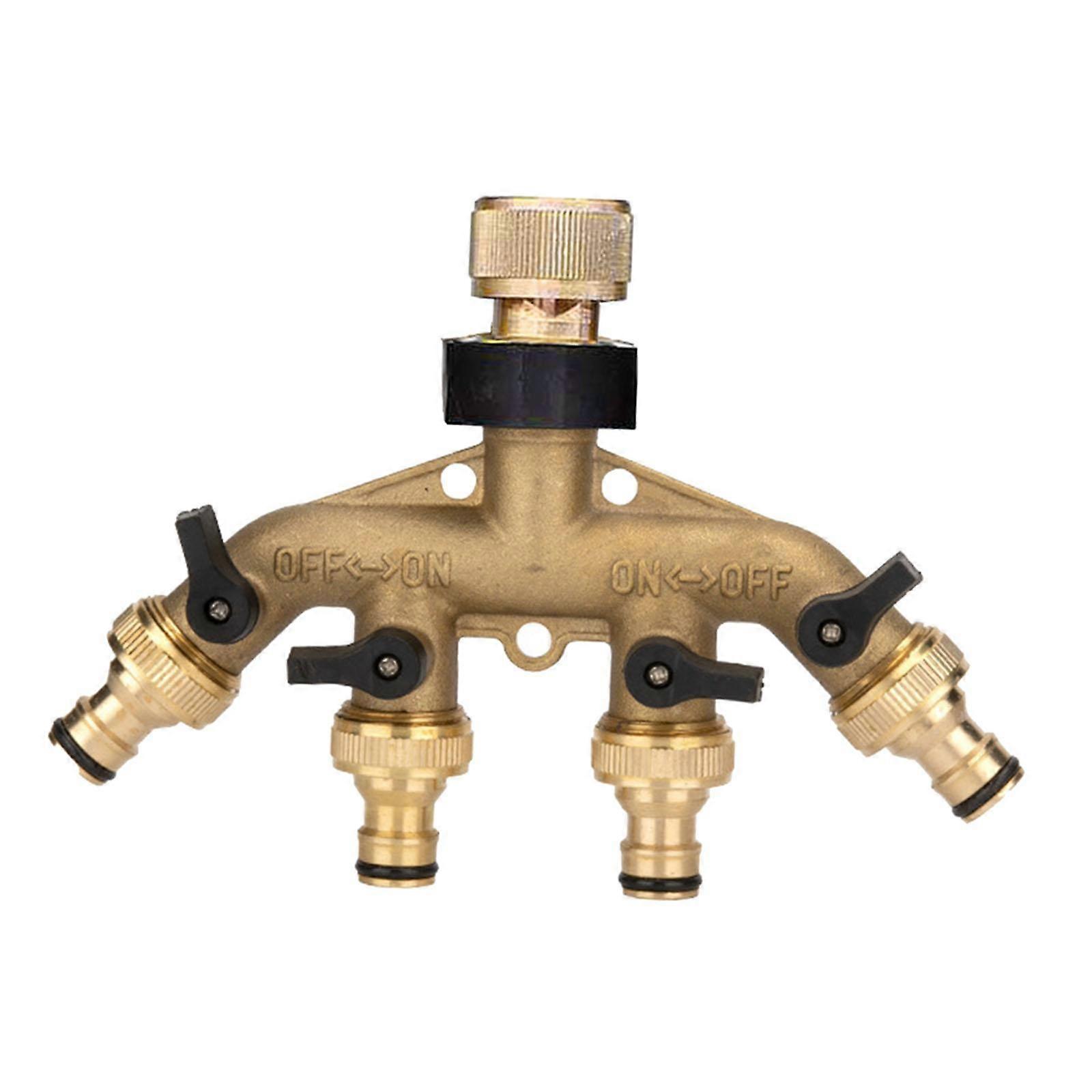 Garden Hose Splitter Brass Convenient Easy to Use Accessories for Irrigation
