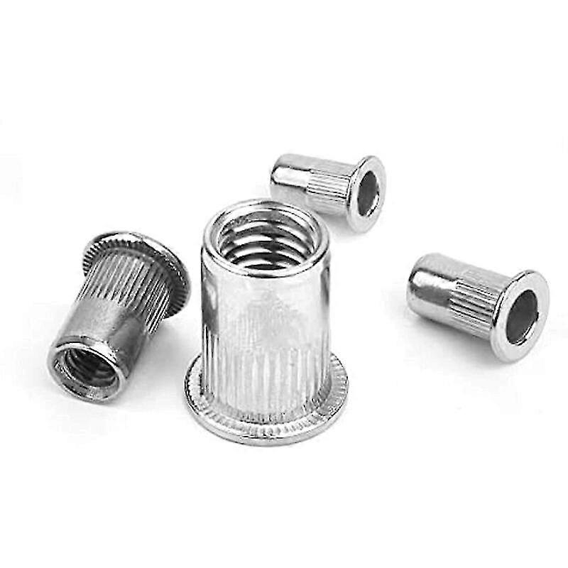 100 Pcs M4 M5 M6 M8 Rivet Nut, Threaded Insert Rivet Nuts, Stainless Steel Rivet Nuts, Used For Repairing Groofoo Furniture Decoration Crafts