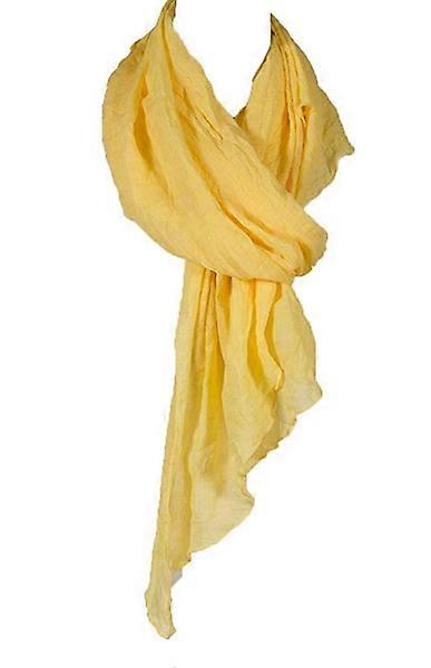 écharpe en lin plissé de couleur unie en coton, écharpe de mode, multicolore (D)