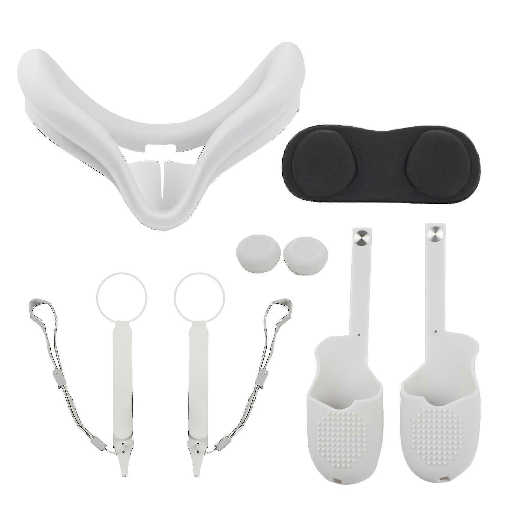 8 In 1 Vr Touch Controller For Quest 2 Wrap Strap Protective Cover With Knuckle Strap Handle Grip F