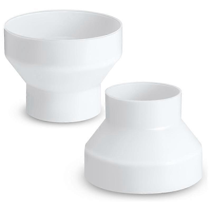 2 Pcs 6 à 4 Pouces Réducteur De Conduit Augmentateur ABS Air Duct Adaptateur Conduit Ventilateur Ou Sécheuse Évent Adaptateur Tuyau Connecteur, Blanc