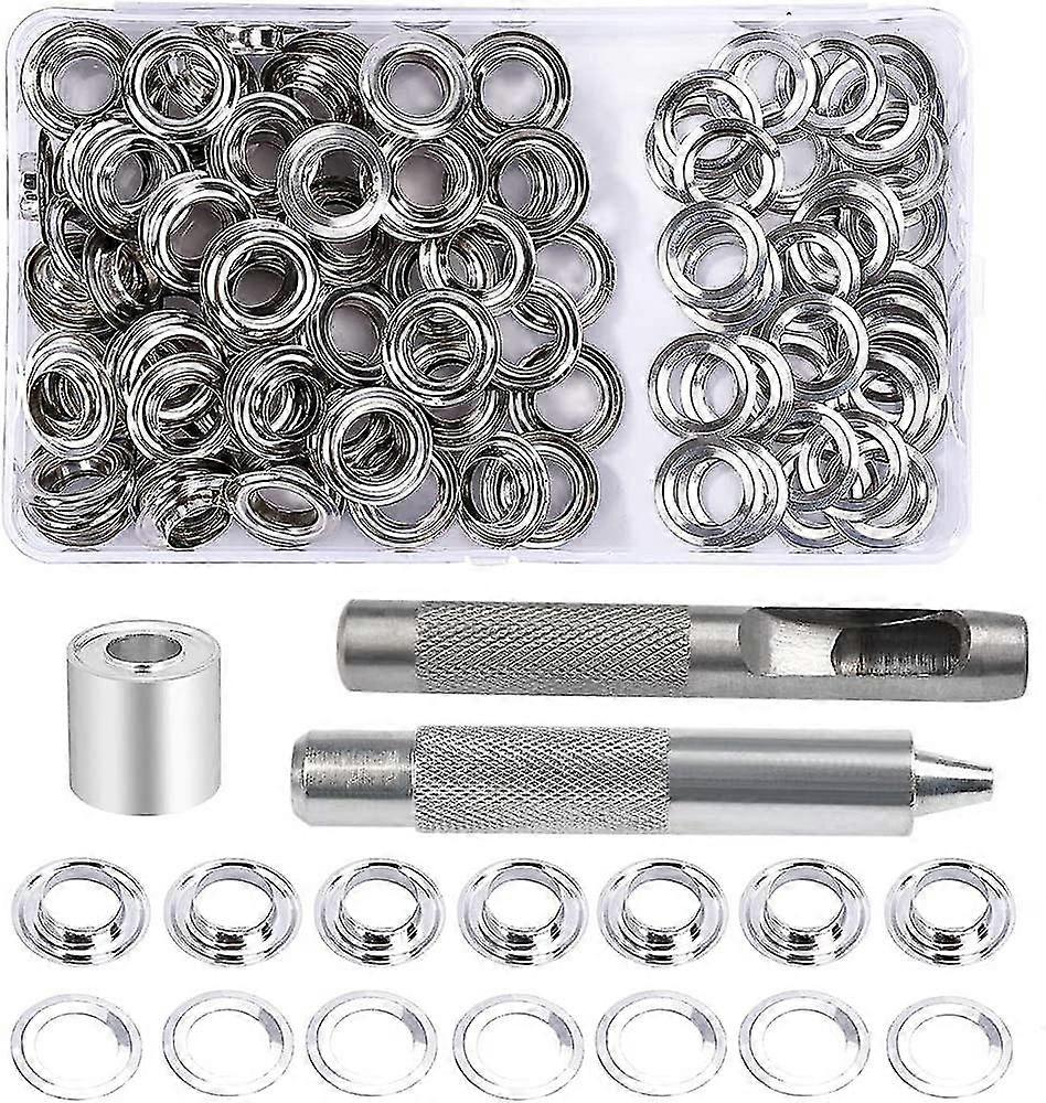 100 Sets Grommet Tool Kit (12mm Inside Diameter),grommet Setting Tool Grommets Eyelets With Storage Box