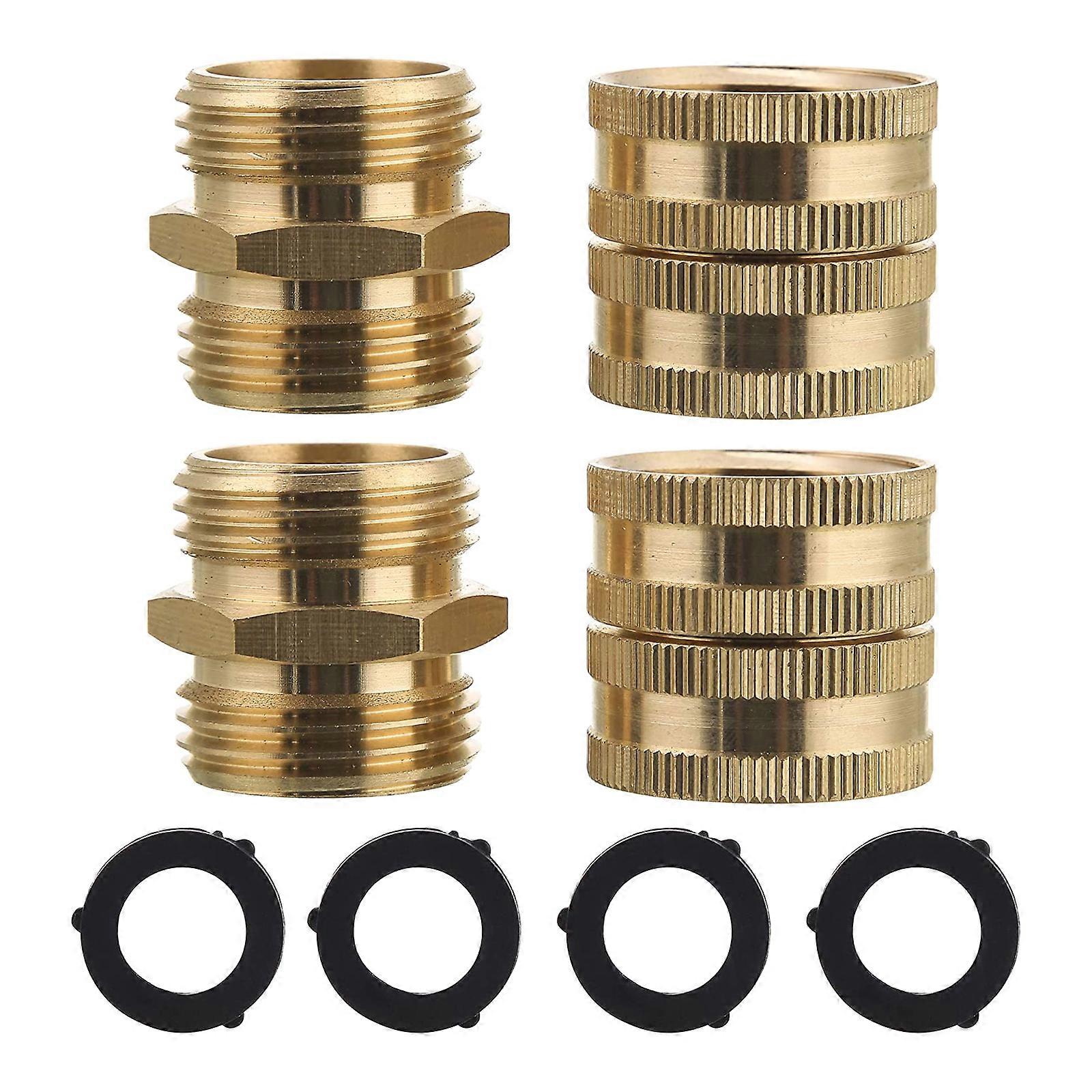 Water Hose Connector with Washers Anti Corrosion Rust Proof Copper Adapter