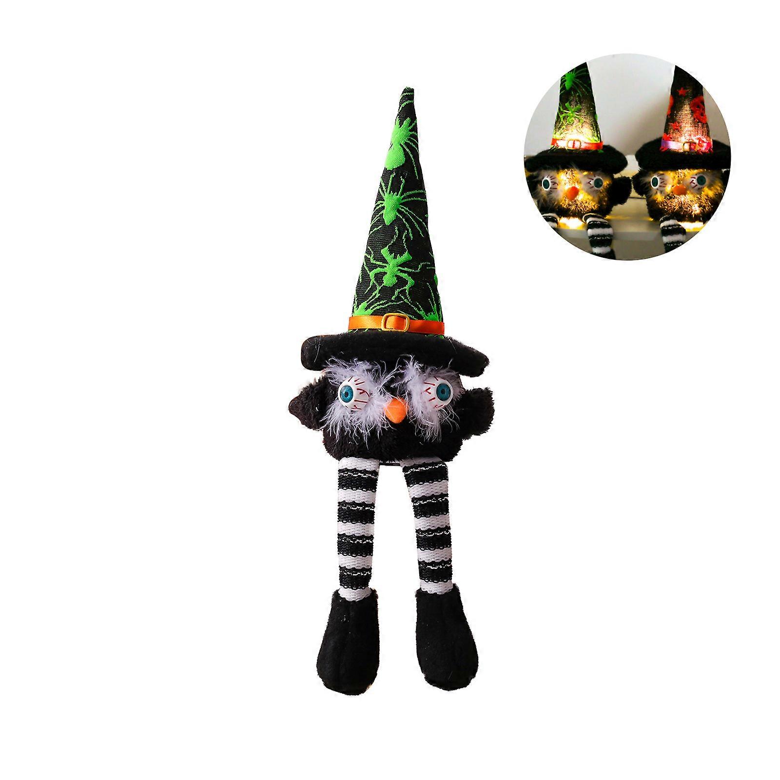 البومة الإضاءة الدعائم هالوين الديكور حزب اللوازم متوهجة زخرفة القط الأسود