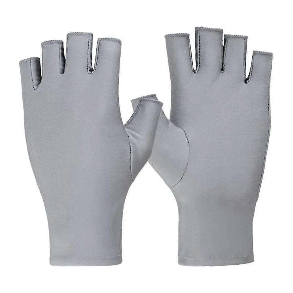 Gloves Outdoor Cycling Gloves Summer Breathable Sunscreen Gloves UV Protection Driving Gloves Non-slip Unisex Half Fingers Gloves