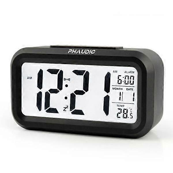 Digital Alarm Clock Digital Alarm Clock LCD with Snooze Function, Backlight, Night Light, Temperature