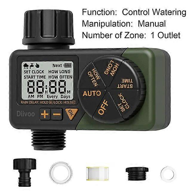Water Timers  Drip Watering Timer 1/2 Zone Outdoor Automatic Irrigation Equipment with Garden Watering System Garden Water Timers