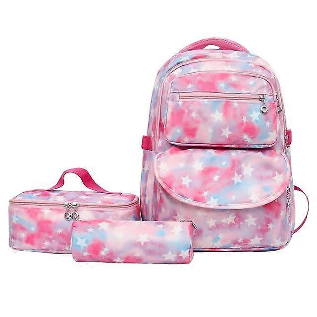 2023 Korean Version Of The New Schoolbag Female Secondary School Students Backpack Three Sets Of Fashion Printing Simple Shoulde Backpacks