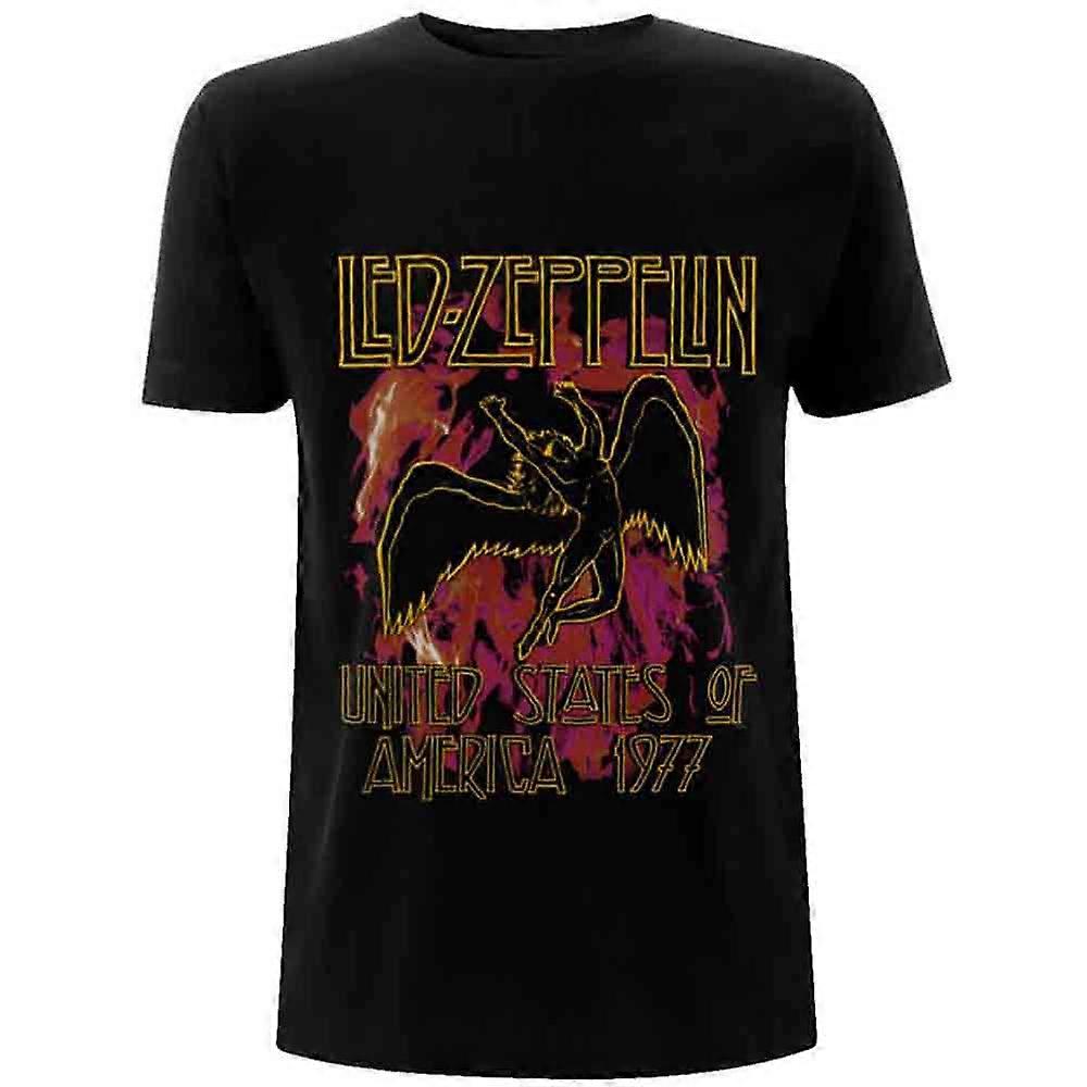 Led Zeppelin Black Flames T Shirt