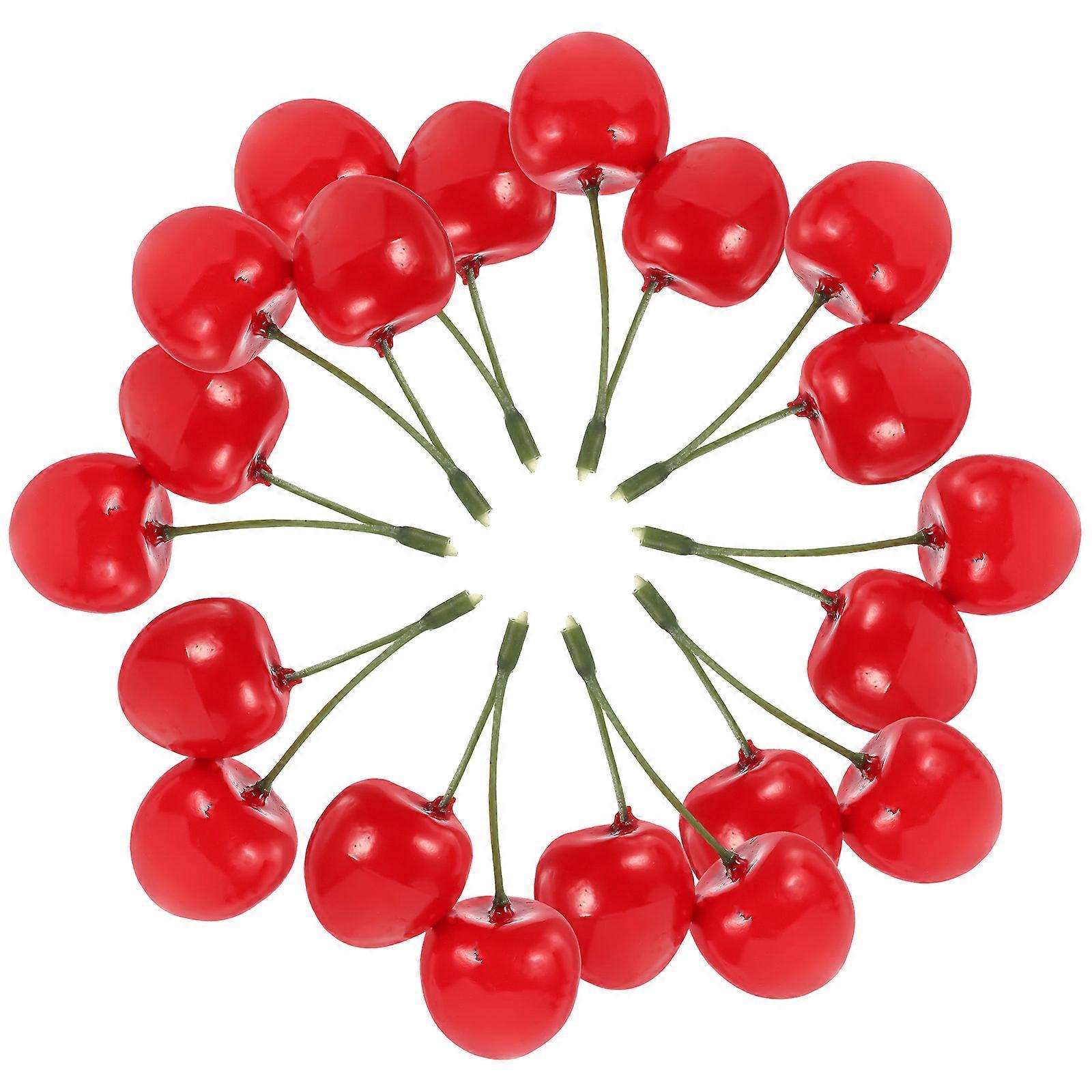 10pcs Artificial Fruit Models Fruit Decor Cherry Model Simulated Cherry Model