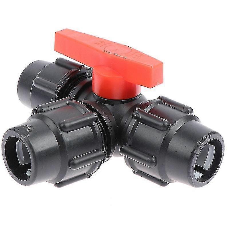 1pcs Useful Pe Three-way Fast Connection Pipe Valve