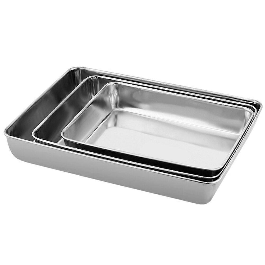 3pcs Reusable Dessert Plate Multi-function Serving Tray Kitchen Cold Dish Storage Tray