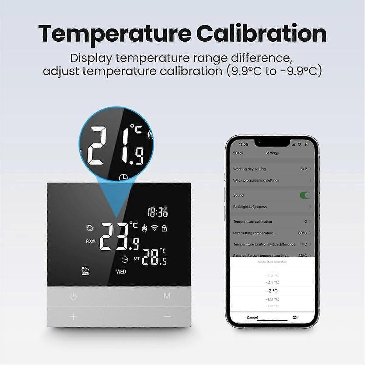Tuya Wifi Smart Thermostat Gas Boiler Temperature Controller For Home Alexa(c)