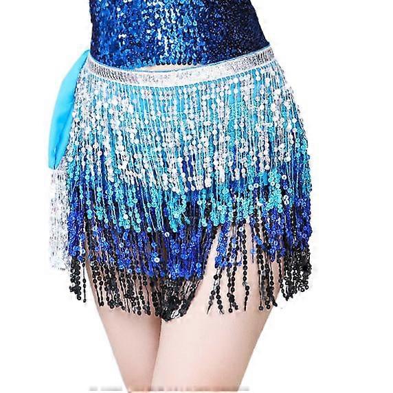 Belly Dance Costume Sequin Tassel Fringe Hip Scarf Belt Waist Wrap Skirt