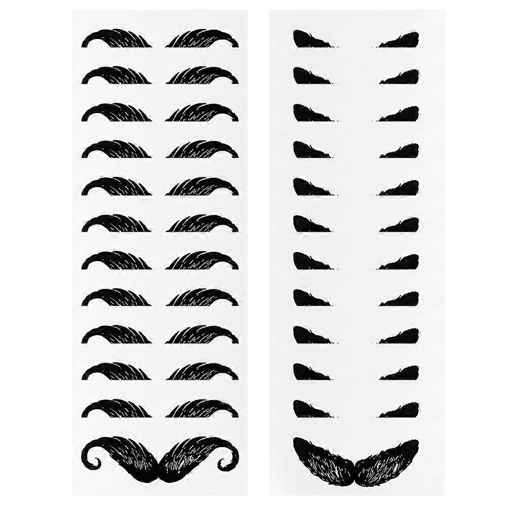 24 Sheets of Nose Hair Waxing Mustache Stickers Daily Use Beard Protectors Small Mustache Protectors