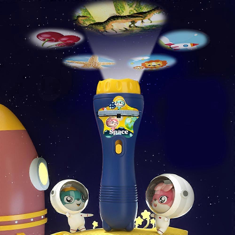 Children's Projector Mini Luminous Handheld Projector Lamp Flashlight Slideshow Toys(Random Color) Betterlifefg