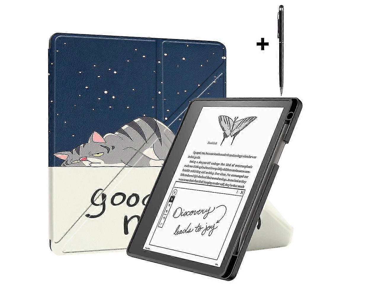 Custodia sottile per Kindle Scribe 10,2 pollici 2022 Rilasciato - Custodia in pelle premium Custodia protettiva Smart Folio Shell Cover con portapenne, Auto Wake / sleep, Multi-