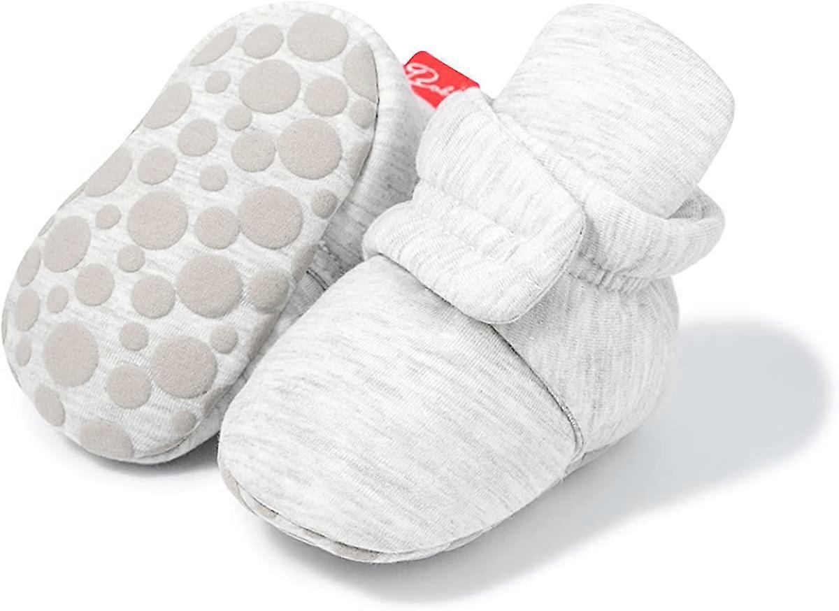 Newborn Infant Baby Girl Boy Cotton Booties Stay On Sock Slippers