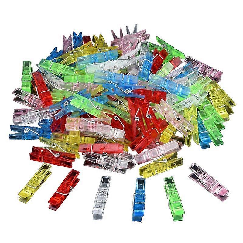 50pcs διαφανή μικρά μανταλάκια ρούχων για τα κλιπ φωτογραφιών clothespin χαρτί χειροτεχνίας διακοσμητικά κλιπ μανταλάκια μίνι πλαστικά κλιπ μεγέθους