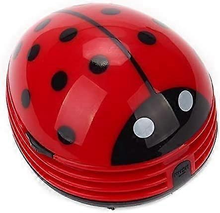 Mini Aspirateur De Bureau Coccinelle Portable - Rouge | Nettoyeur Poussière & Miettes USB