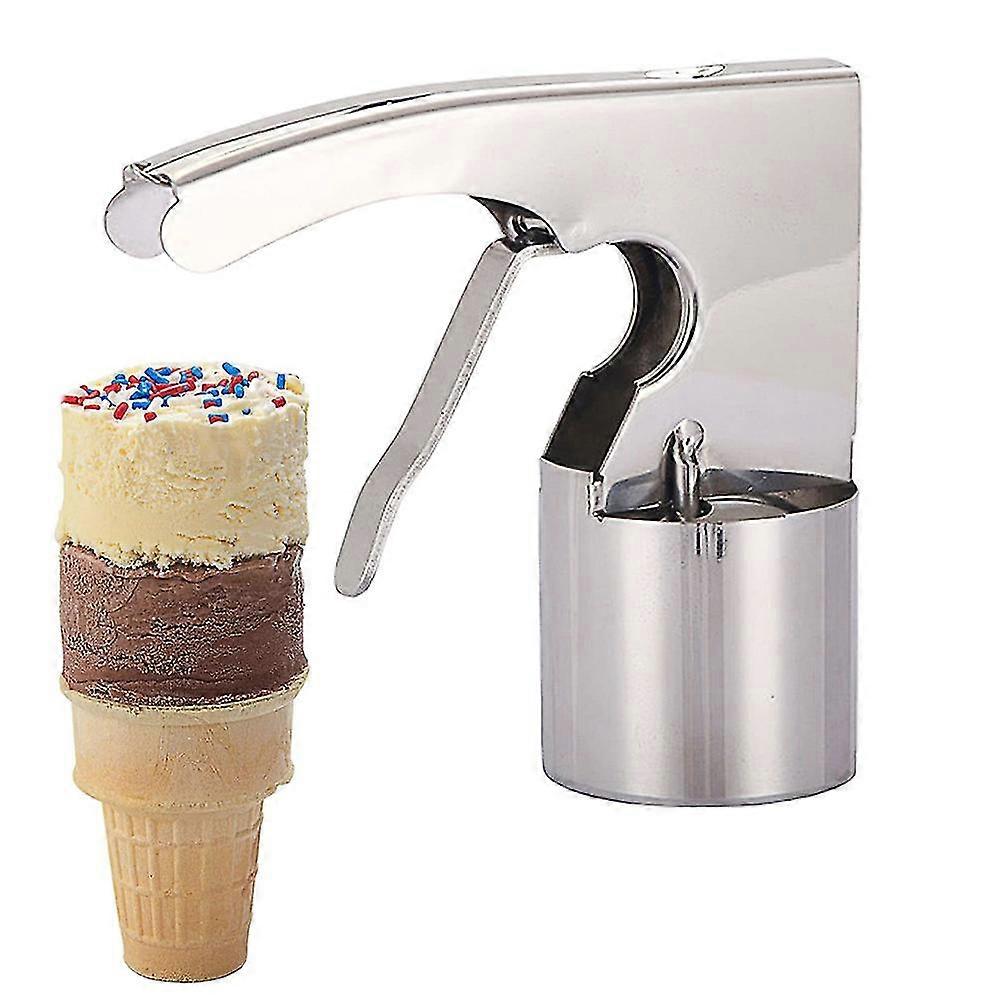 Durable Stainless Steel Ice Cream Scoop Easy To Clean Big Ice Cream Nostalgic Scoop With Spring-powered Trigger Big Volume Old Style Scoop