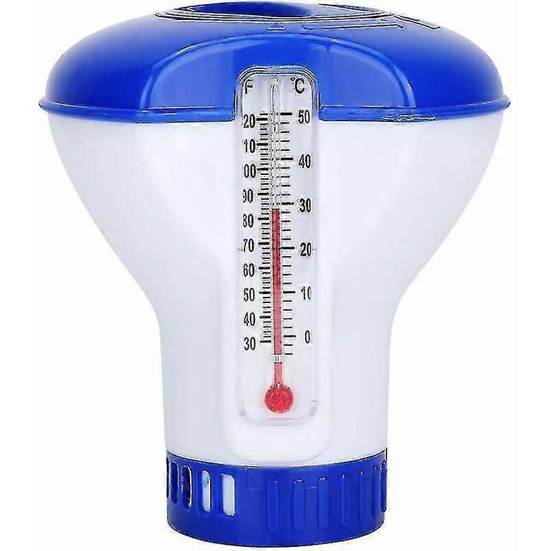 Swimming Pool Chlorine Floating Pebble Chemical Thermometer Floating