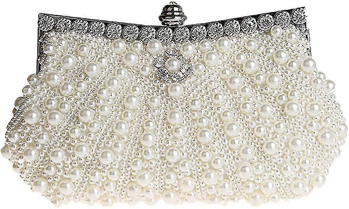بريق فو لؤلؤة مطرز حجر الراين المرأة مخلب حقيبة، السيدات مساء حقيبة هدية