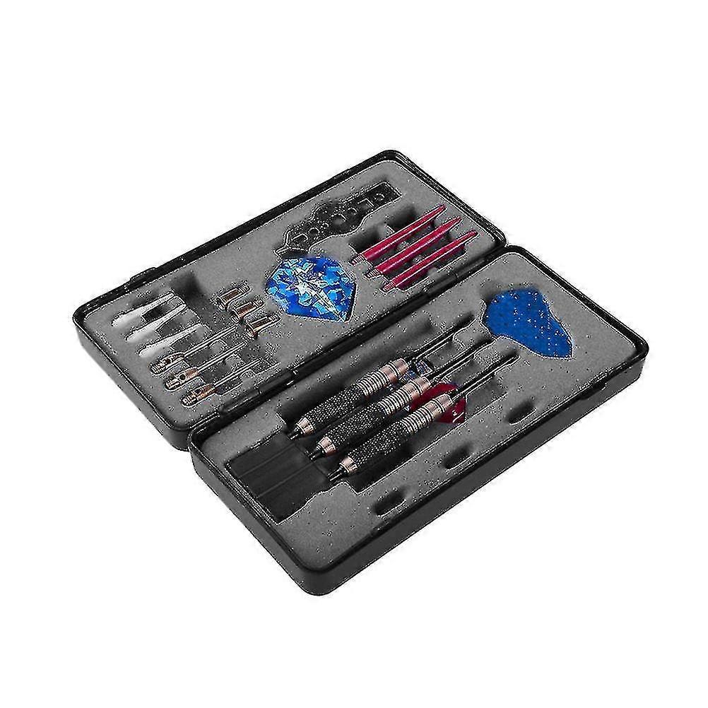 22 Stück Pet Metal Dart Set Dart Dart Darts Flying Dart Tip mit Spielbox Dart Spielzeug